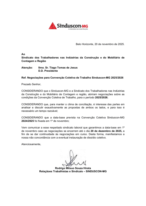 Atenção, extensão da data base até 20 de dezembro de 2025